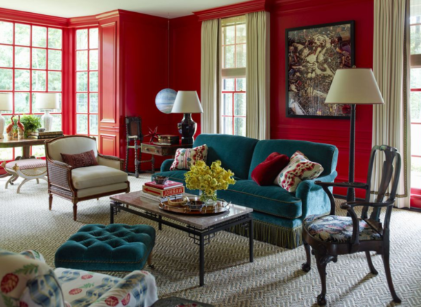 сочетание цветов в интерьере гостиной
